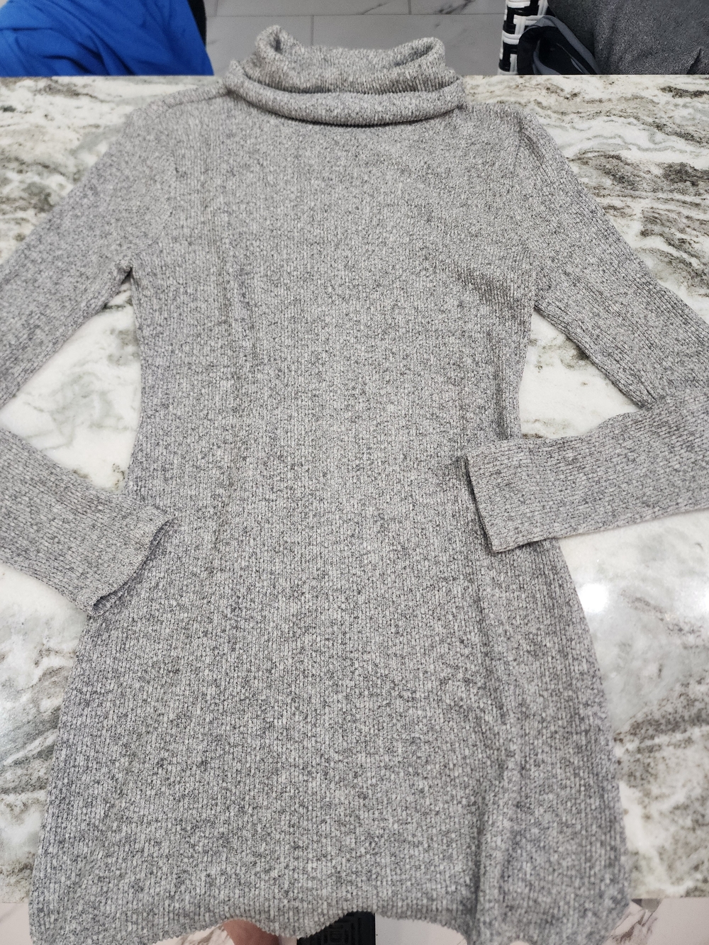 White House Black Market Heather Gray Turtleneck Sweater Top